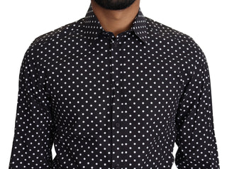 Elegant Polka Dot Men's Long Sleeve Shirt - Luxury for You