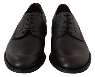 Elegant Black Leather Derby Dress Shoes - Luxury for You