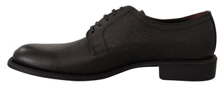 Elegant Black Leather Derby Dress Shoes - Luxury for You