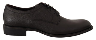 Elegant Black Leather Derby Dress Shoes - Luxury for You