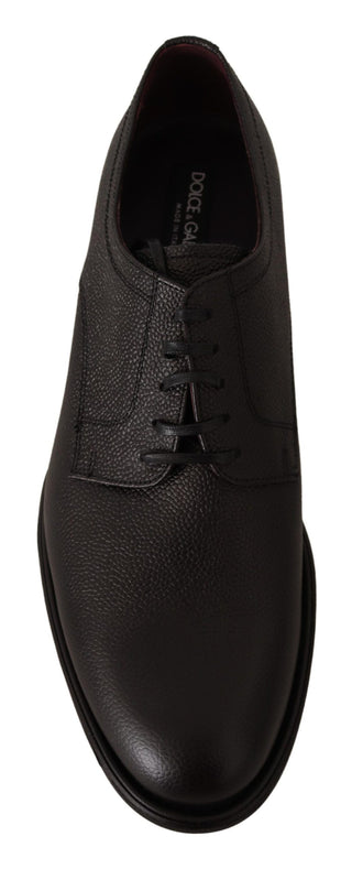 Elegant Black Leather Derby Dress Shoes - Luxury for You