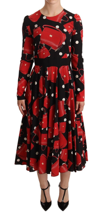 Elegant Sicily Print Flared Midi Dress - Luxury for You