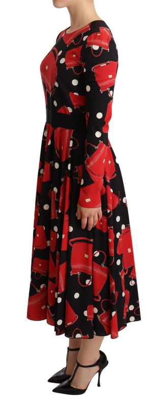 Elegant Sicily Print Flared Midi Dress - Luxury for You