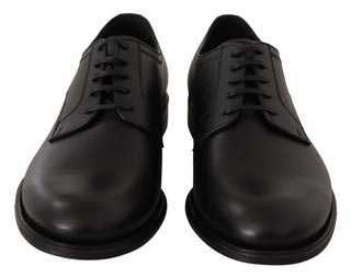 Elegant Black Leather Derby Shoes - Luxury for You