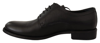 Elegant Black Leather Derby Shoes - Luxury for You