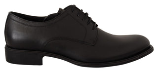 Elegant Black Leather Derby Shoes - Luxury for You