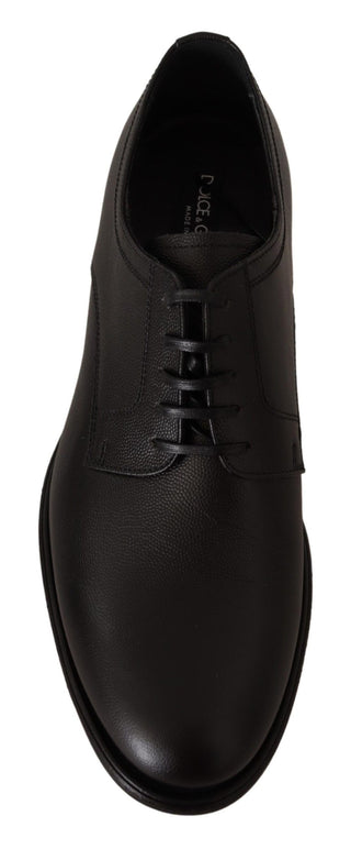 Elegant Black Leather Derby Shoes - Luxury for You