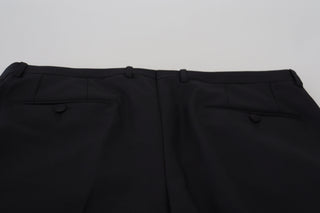 Elegant Black Dress Pants From Virgin Wool Blend