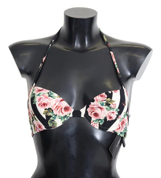 Elegant Rose Print Bikini Top - Luxury for You