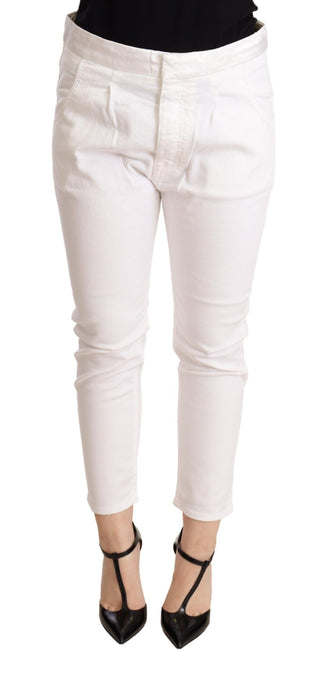 Elegant Slim Fit White Skinny Pants - Luxury for You