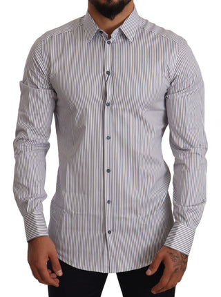 Elegant Slim Fit Striped Cotton Shirt - Luxury for You