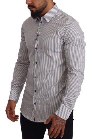 Elegant Slim Fit Striped Cotton Shirt - Luxury for You