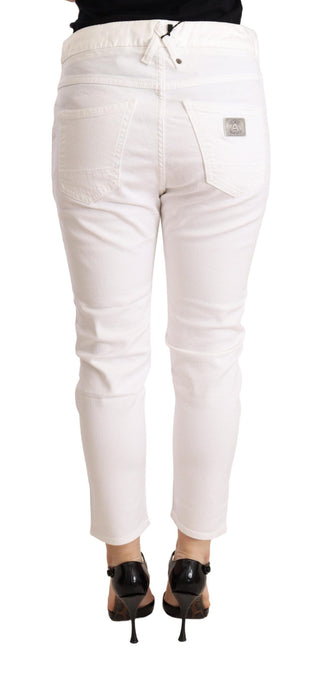 Elegant Slim Fit White Skinny Pants - Luxury for You