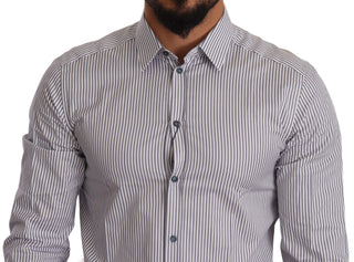 Elegant Slim Fit Striped Cotton Shirt - Luxury for You