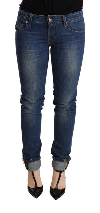 Chic Blue Washed Push-up Skinny Jeans - Luxury for You