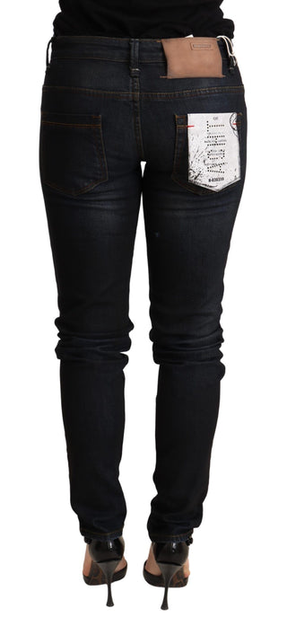 Chic Blue Washed Skinny Low Waist Jeans - Luxury for You