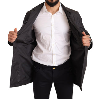 Elegant Black Trench Coat For Sophisticated Men - Luxury for You