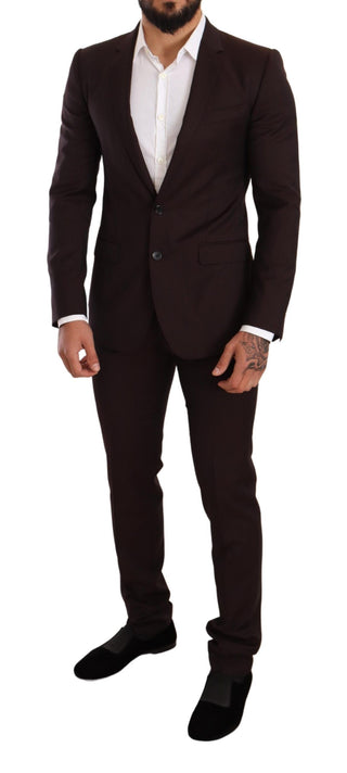 Elegant Bordeaux Striped Martini Suit - Luxury for You