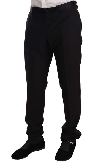 Elegant Black Skinny Tuxedo Trousers - Luxury for You