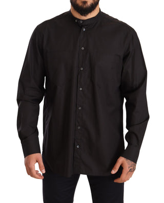 Elegant Black 100% Cotton Men's Shirt - Luxury for You