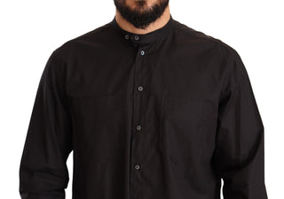 Elegant Black 100% Cotton Men's Shirt - Luxury for You