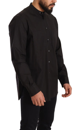 Elegant Black 100% Cotton Men's Shirt - Luxury for You