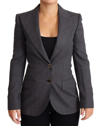 Elegant Gray Stretch Wool Blazer - Luxury for You