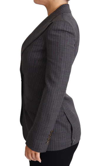 Elegant Gray Stretch Wool Blazer - Luxury for You