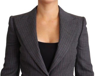 Elegant Gray Stretch Wool Blazer - Luxury for You