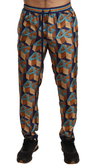 Elegant Silk Jogger Pants With Vibrant Print - Luxury for You