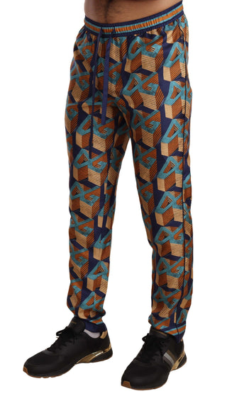 Elegant Silk Jogger Pants With Vibrant Print - Luxury for You