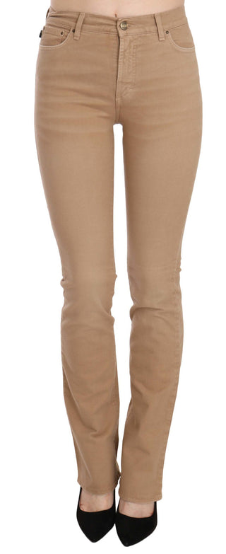 Chic Brown Mid Waist Skinny Trousers - Luxury for You