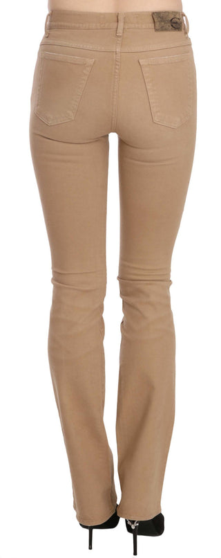 Chic Brown Mid Waist Skinny Trousers - Luxury for You