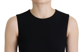 Elegant Fit And Flare Black Sheath Dress