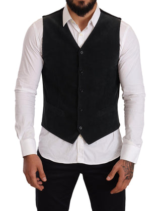 Elegant Black Cotton Formal Dress Vest - Luxury for You