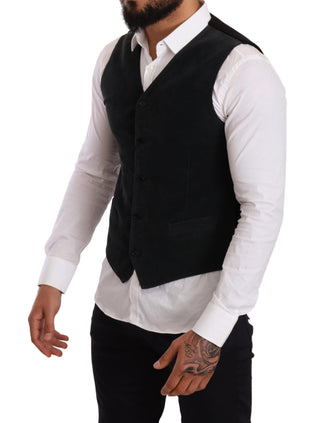 Elegant Black Cotton Formal Dress Vest - Luxury for You