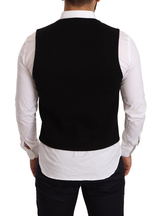 Elegant Black Cotton Formal Dress Vest - Luxury for You