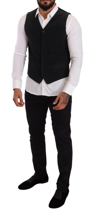 Elegant Black Cotton Formal Dress Vest - Luxury for You