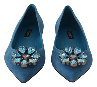 Elegant Crystal-embellished Suede Flats - Luxury for You