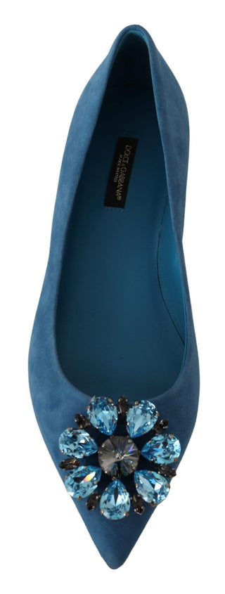 Elegant Crystal-embellished Suede Flats - Luxury for You