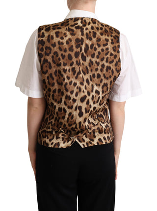 Elegant Leopard Print Sleeveless Vest - Luxury for You