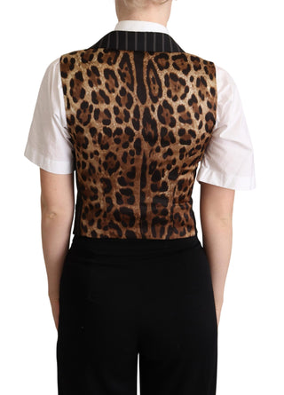 Elegant Leopard Print Waistcoat – Sleeveless Vest - Luxury for You