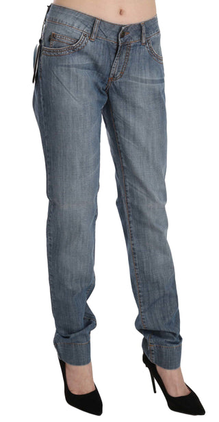 Chic Blue Washed Slim Fit Denim Jeans - Luxury for You