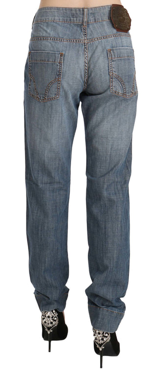 Chic Blue Washed Slim Fit Denim Jeans - Luxury for You