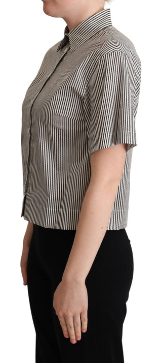 Elegant Striped Cotton Polo For Women - Luxury for You