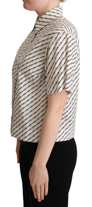 Elegant Dotted Cotton Polo Top - Luxury for You