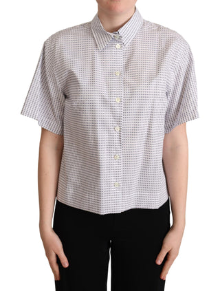 Elegant Polka Dots Collared Polo Top - Luxury for You