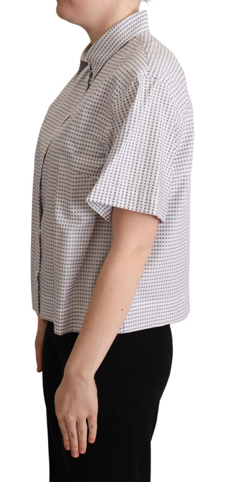 Elegant Polka Dots Collared Polo Top - Luxury for You