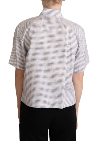 Elegant Polka Dots Collared Polo Top - Luxury for You