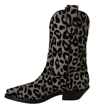 Elegant Leopard Print Mid Calf Boots - Luxury for You